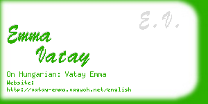 emma vatay business card